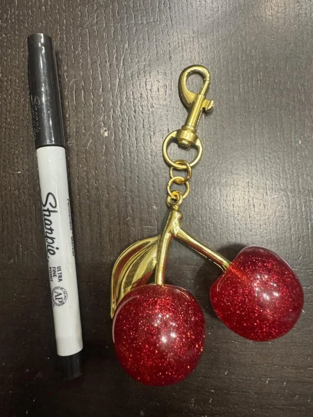 Cherry Keychain Bag Charm for Purses–Cute Keyring Accessories for Women